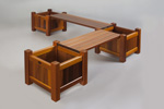 Three Bench Planters with 36" and 48" Planter Benches forming a corner