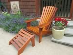 Adirondack Ottoman with adirondack chair