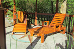 Chaise Lounge with cape cod chair in a gazebo