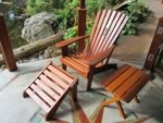 Adirondack Ottoman with adirondack chair and end table