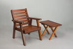Standard Club Patio Chair with rectangular end table
