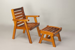 Dining Club Patio Chair with ottoman