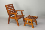 Ottoman with king size club patio chair