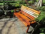 60" Love Seat in the garden