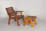 Ottoman with standard club patio chair