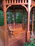 Porch Swing in a gazebo