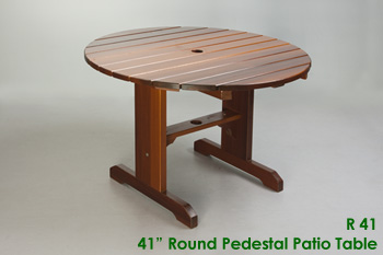 41" Round Pedestal Patio Table